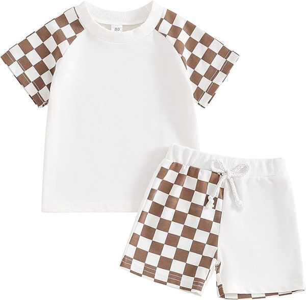 Toddler Boy Summer Outfit Short Sleeve T Shirt Shorts Set 6 12 18 24 Months 2T 3T 4T Baby Neutral Clothes